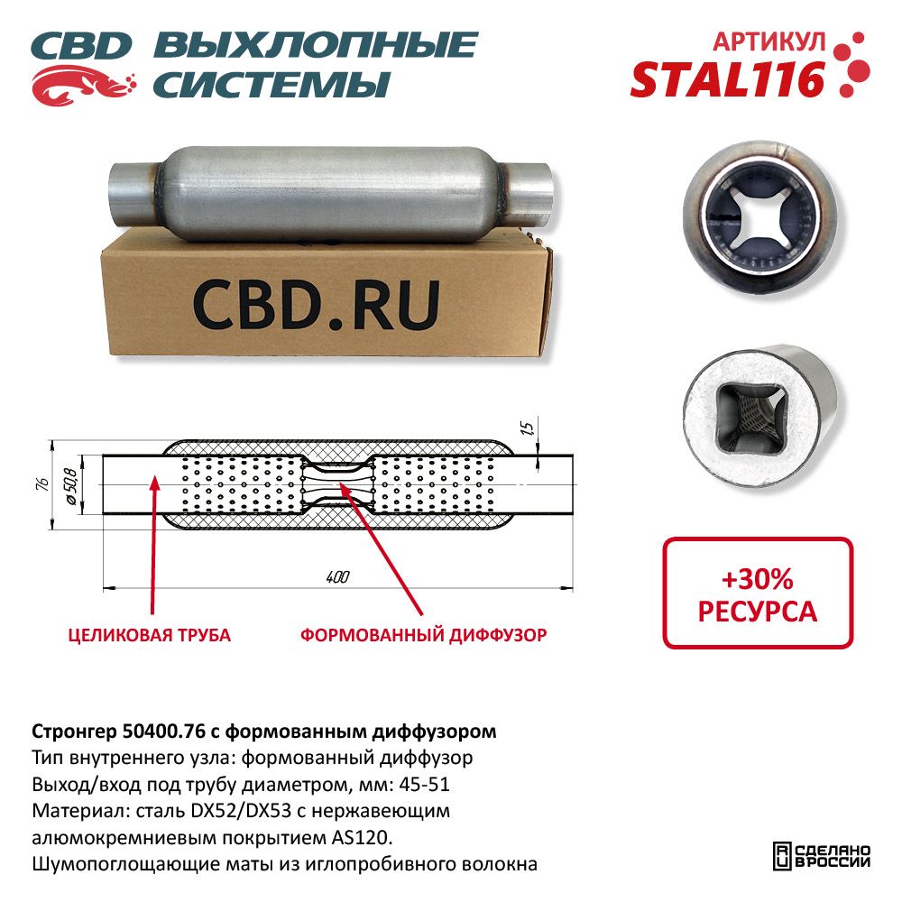 Стронгер 50400.76 с формованным диффузором - CBD