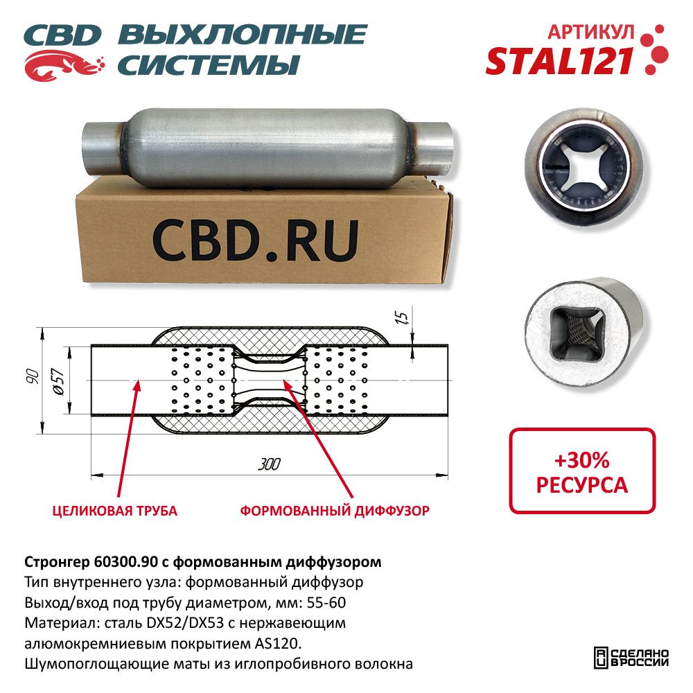 Стронгер 60300.90 с формованным диффузором - CBD