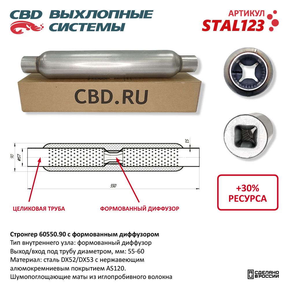 Стронгер 60550.90 с формованным диффузором - CBD